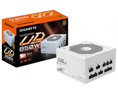 GIGABYTE MODULAR FUENTE ALIM. UD850GM PG5 WHITE 80 PLUS GOLD (Espera 4 dias)